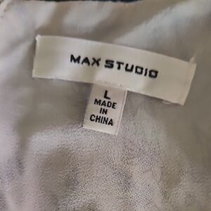 Max Studio Silver Satin Shell
